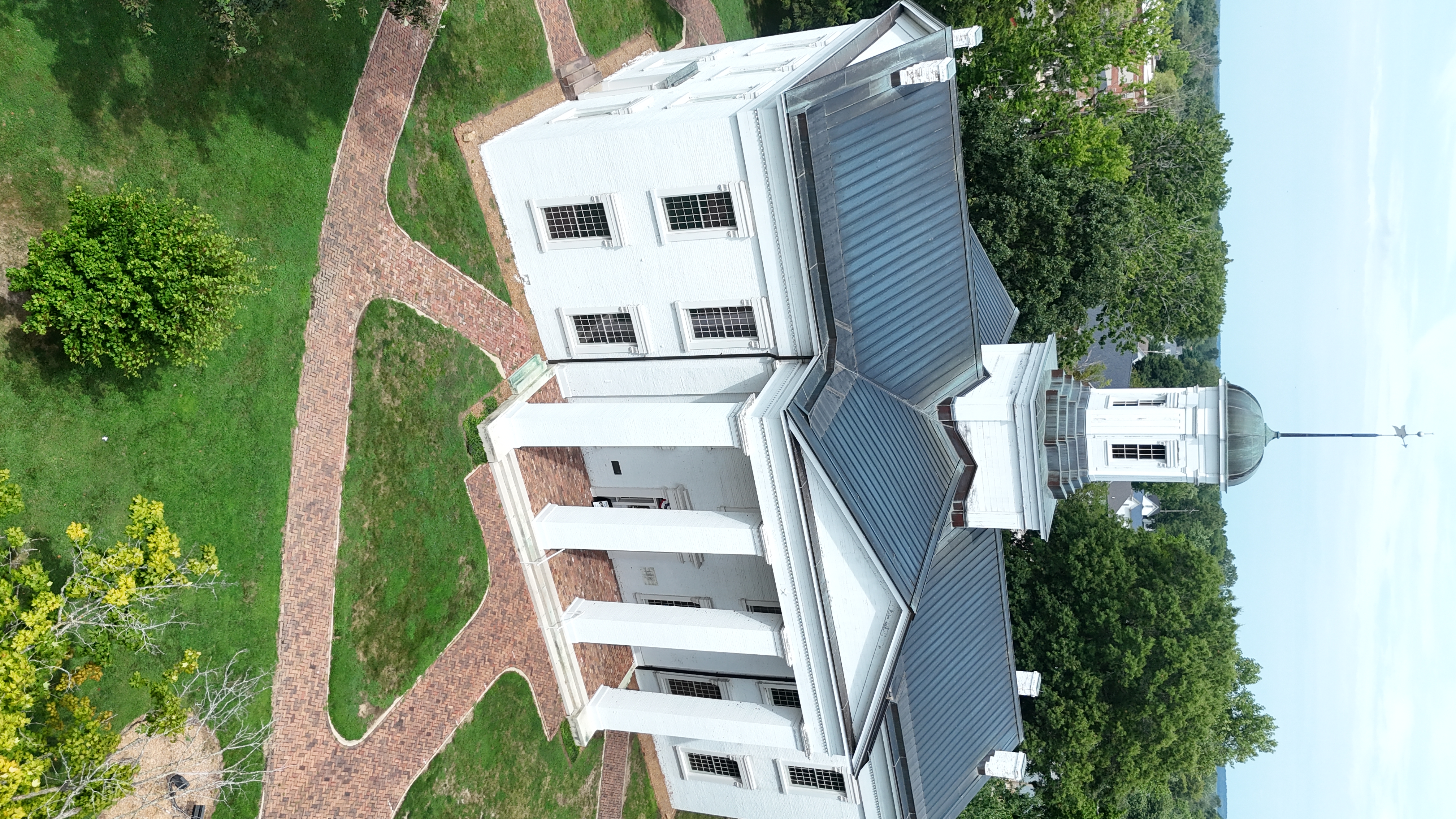 Full aerial view of the Vandalia State House